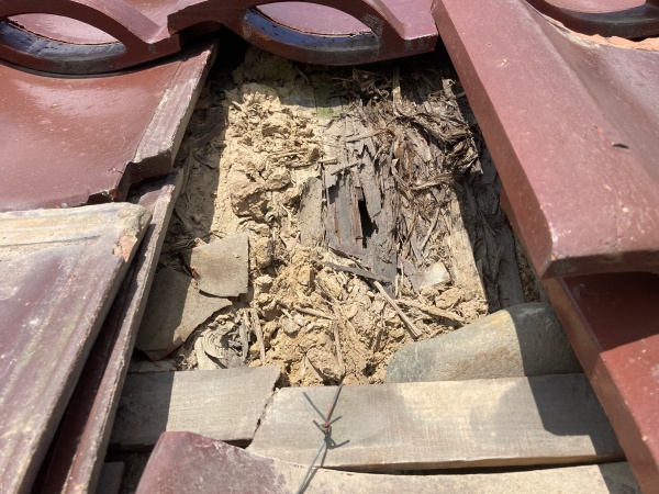 杉皮の穴　浸水する可能性あります