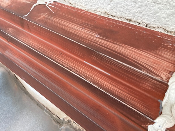 下屋根　雨押え板金雨漏り