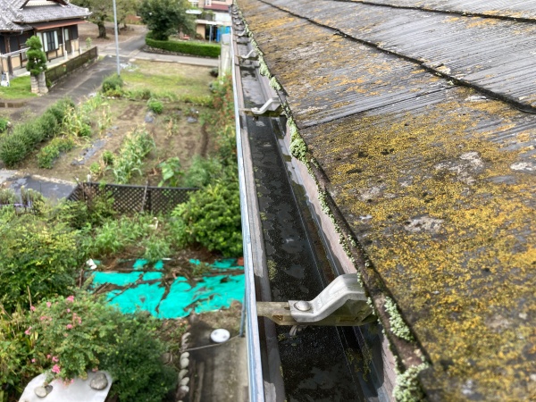 雨樋の詰まりの確認をしました