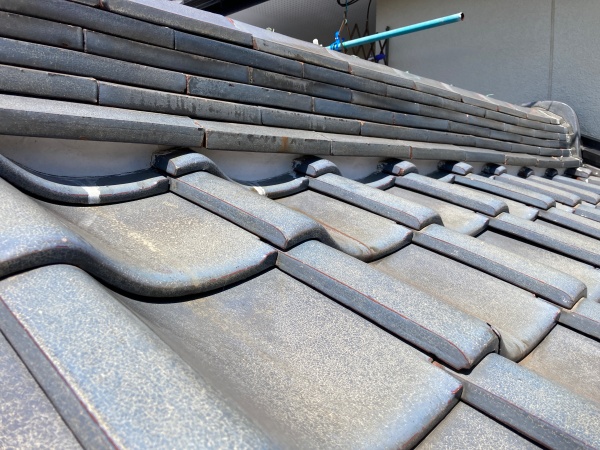 定期点検　棟下漆喰の確認