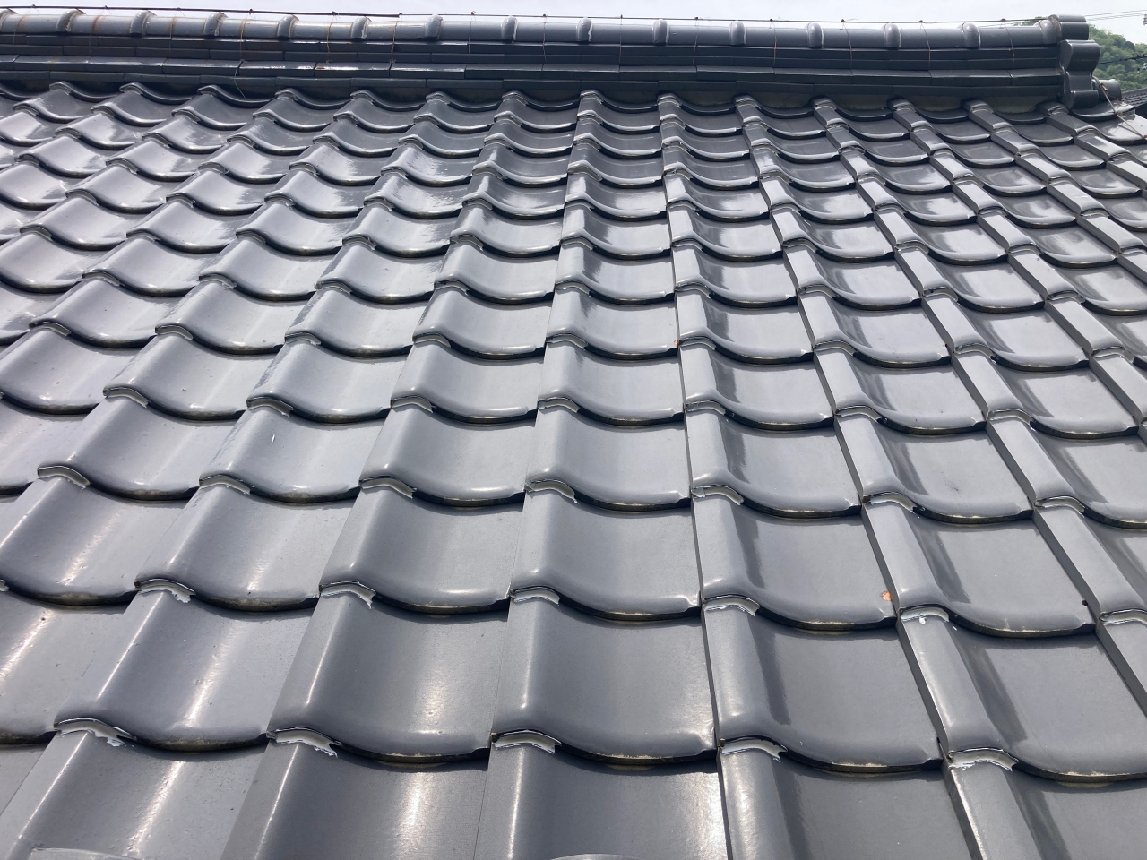 瓦屋根　瓦のズレ確認