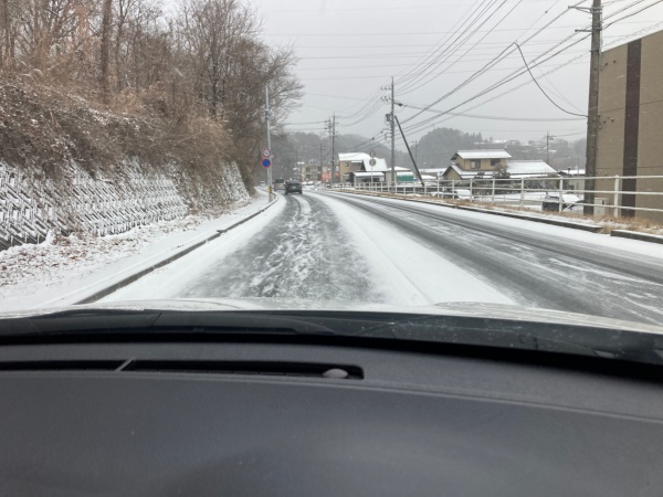 雪が降っていました　恵那市