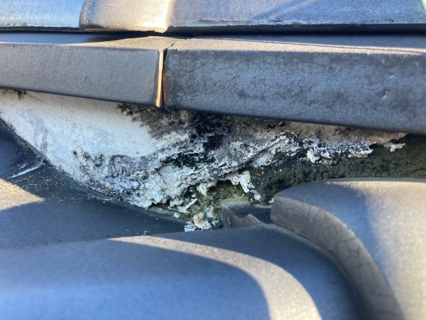 漆喰の重ね塗りの状態　別の角度から