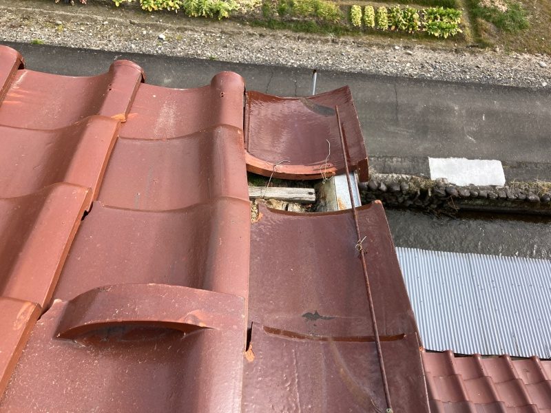 袖瓦の落下