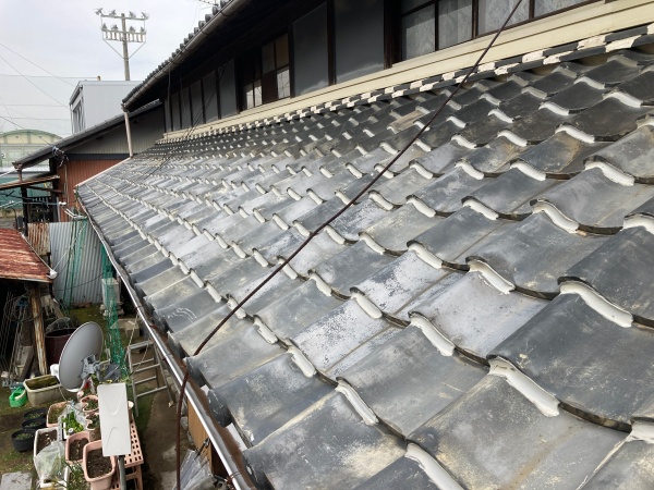 瓦屋根　葺き替えの現調