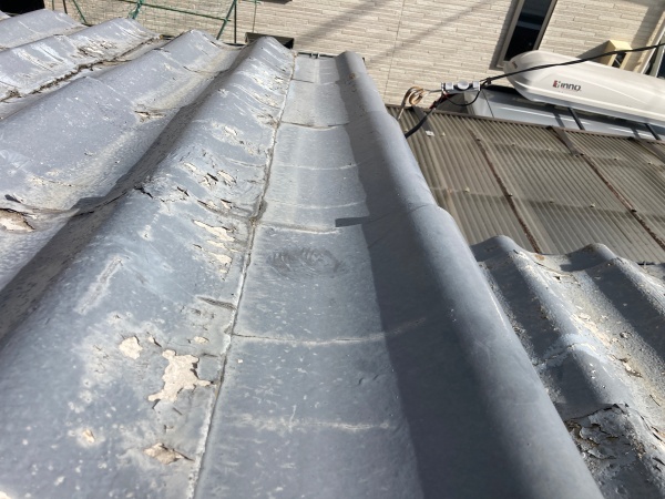 袖瓦葺き替え工事現調