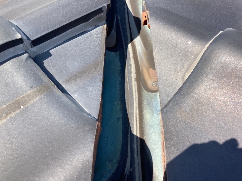 谷板金　銅板の劣化