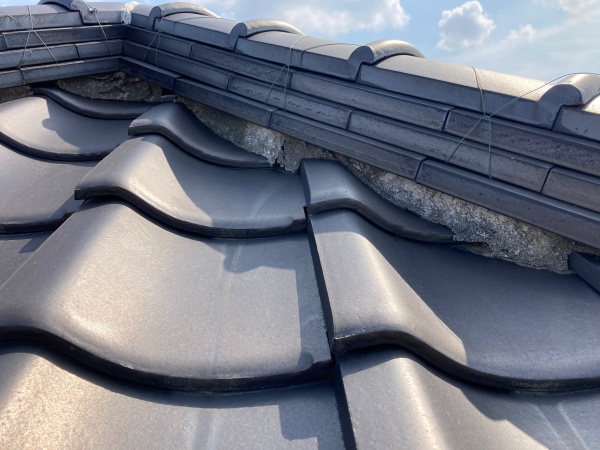 漆喰の状態確認