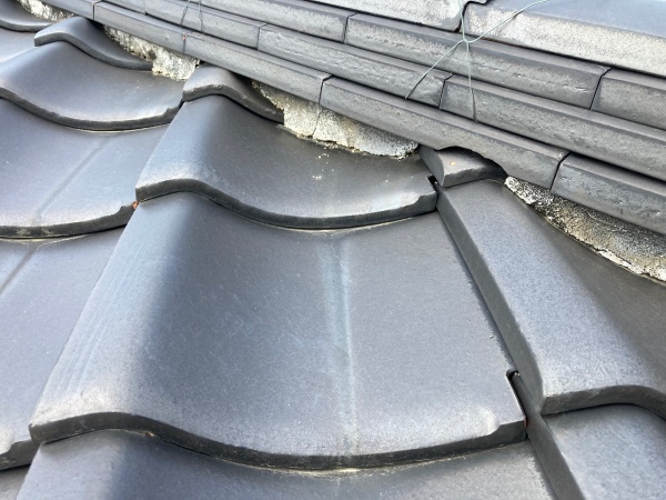 棟下漆喰の状態