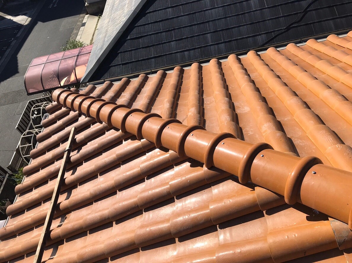 棟瓦の取り直し工事　完了後