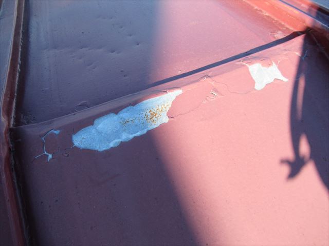 瓦棒塗膜剥がれサビ