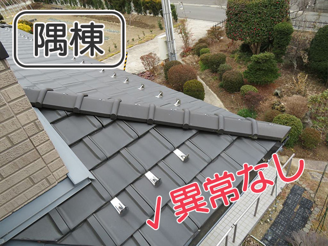 きれいな状態の隅棟