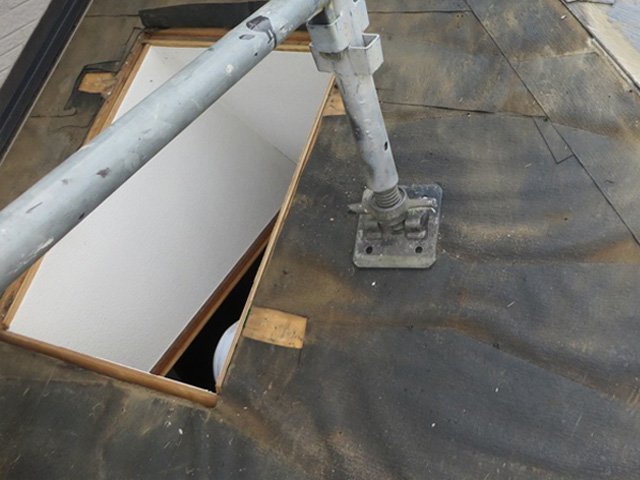 既存トップライト撤去完了