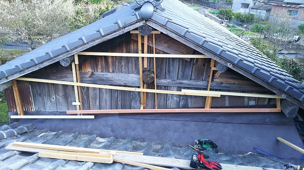 ヨドプリント下地木工事