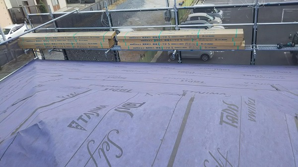 坂町　スレート屋根・カバー工事・ルーフィング貼り