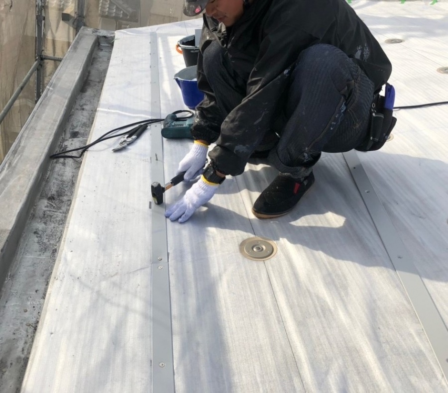 米原市のアパートの屋根防水下地写真⑤