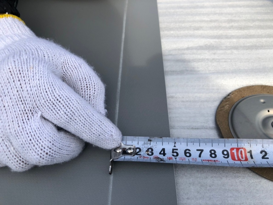 米原市のアパートの屋根防水塩ビシート写真①