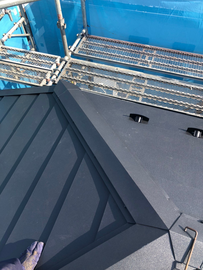 施工後の屋根の風景