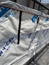 防水紙を新設した壁