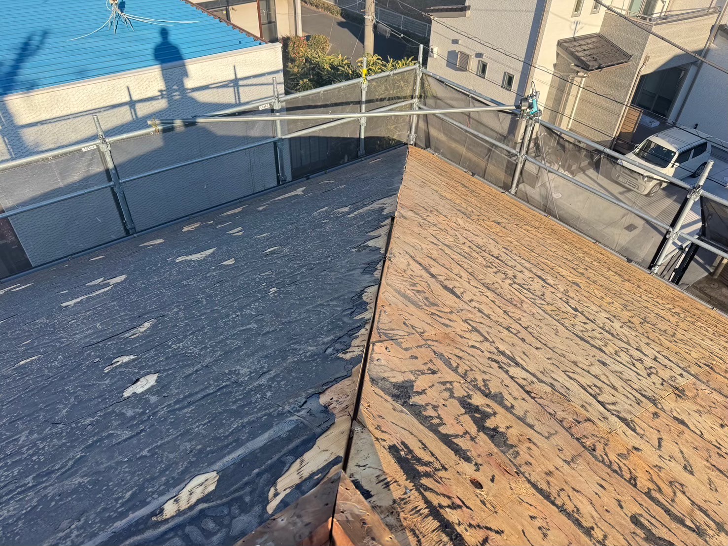 ルーフィング取り外し