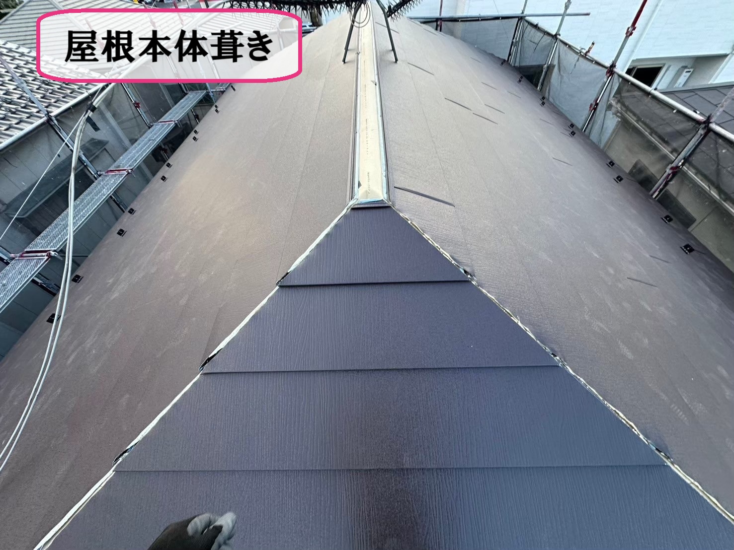 屋根本体葺き