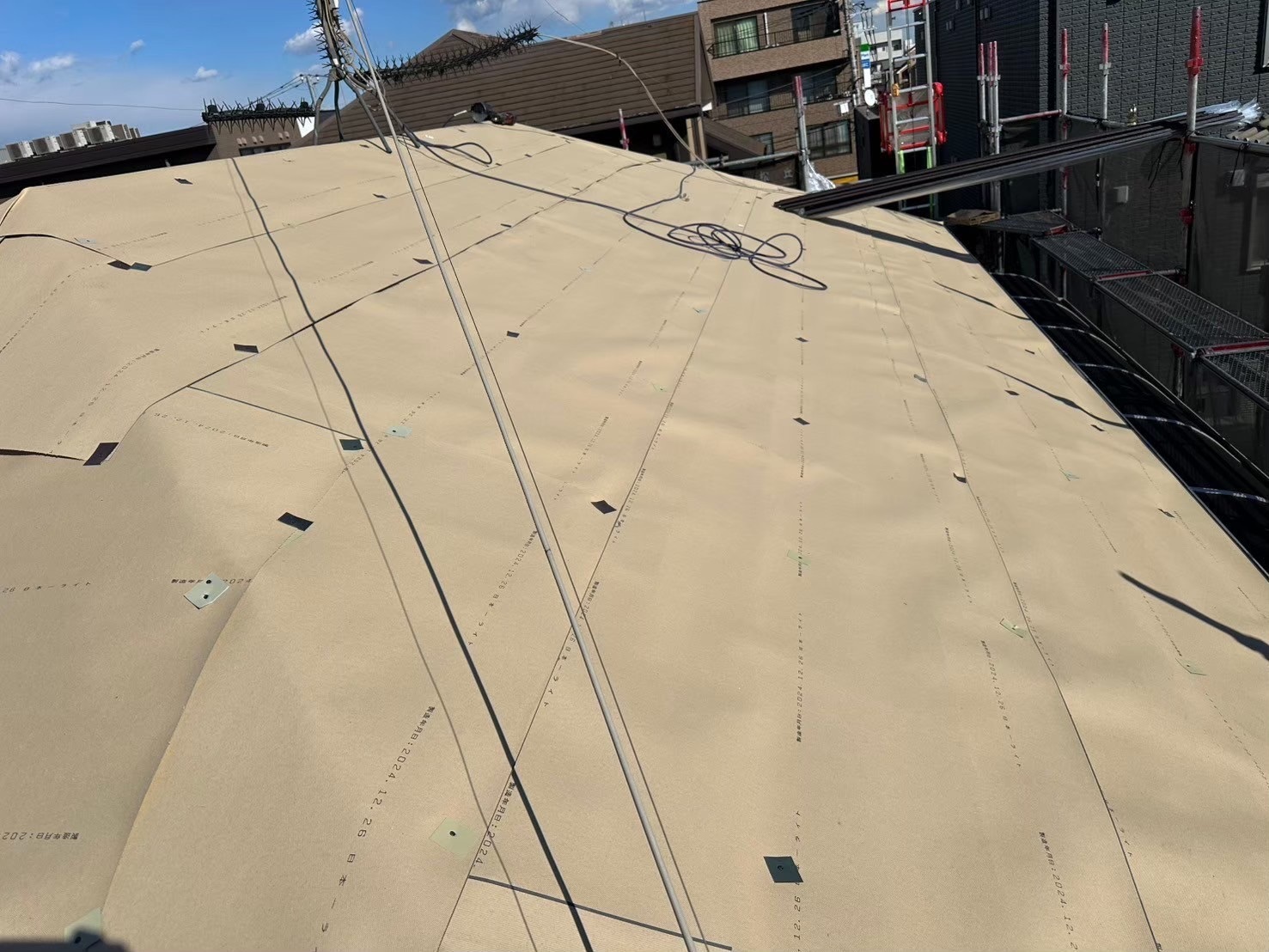 ルーフィング施工