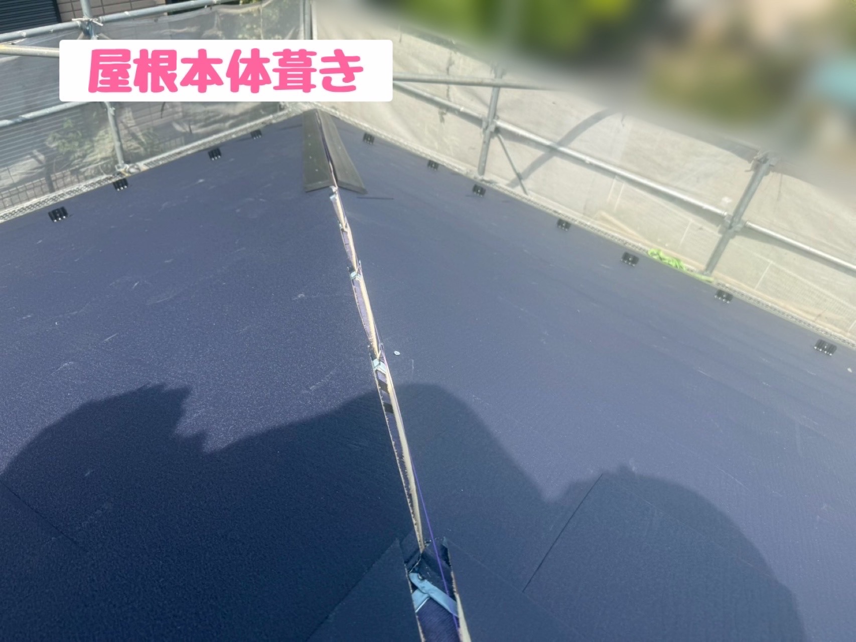 屋根本体葺き