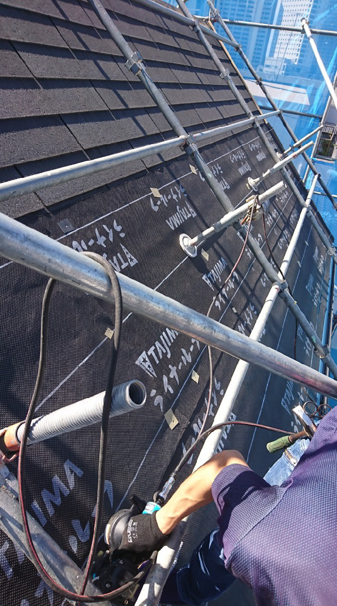 コロニアルに直接ルーフィング