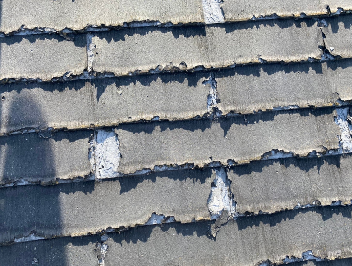 ミルフィーユ状の剥がれ