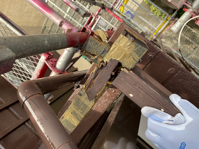 アラミド繊維で腐食部分を強化