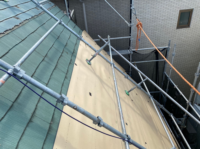 ルーフィング施工