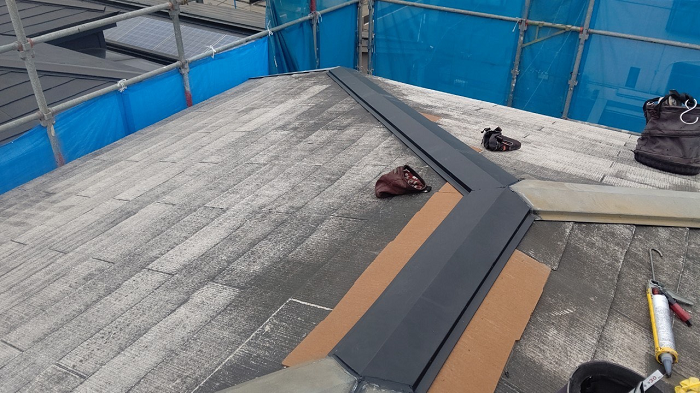 スレート補修完工