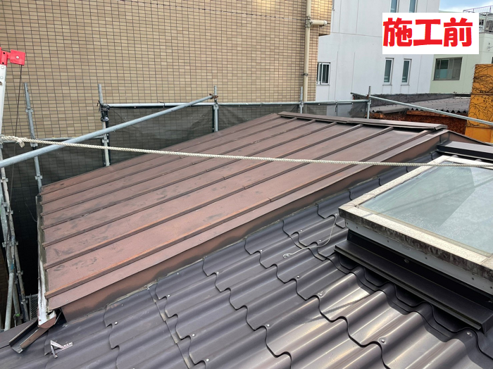 瓦棒葺き施工前写真