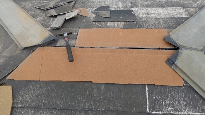 コロニアルの寸法合わせ