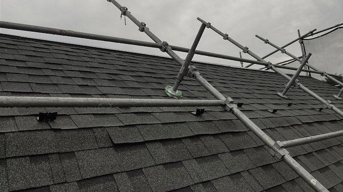 腰折れ部分の施工