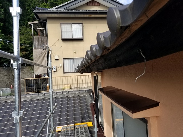 既存雨樋撤去しました