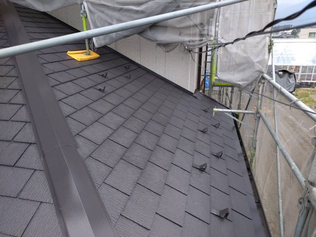 伊那市境K邸屋根上塗り