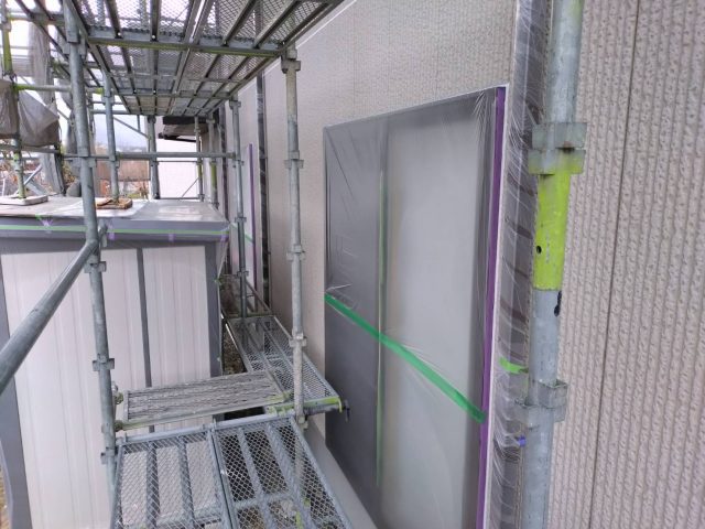 伊那市境K邸養生作業