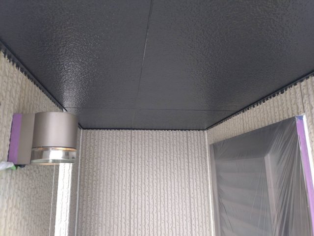 伊那市境K邸軒天仕上げ塗装