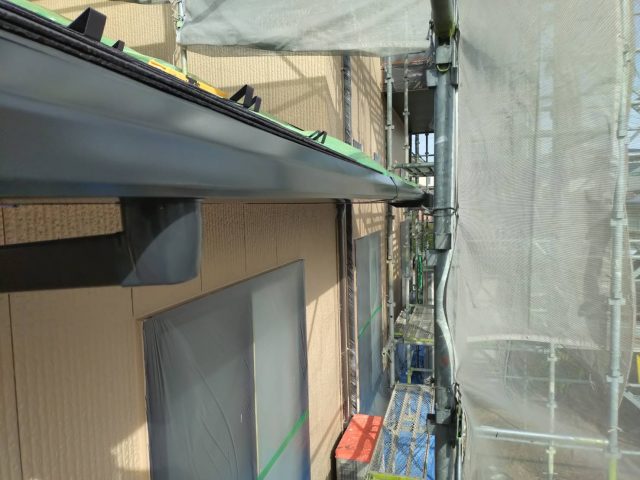 伊那市境K邸雨樋2回目塗装