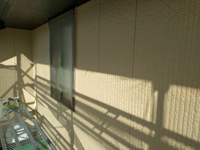 伊那市境K邸外壁上塗り