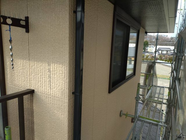 伊那市境K邸雨樋1回目塗装