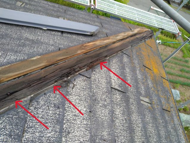 飯田市毛賀既存棟板金撤去