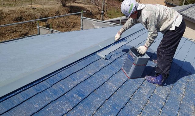 松川町屋根塗装