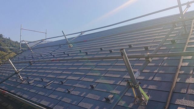 中川村ミサワホーム屋根塗装下塗り5