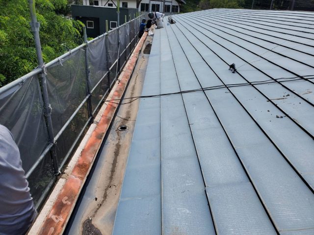 伊那市_屋根塗装工事_笠木2