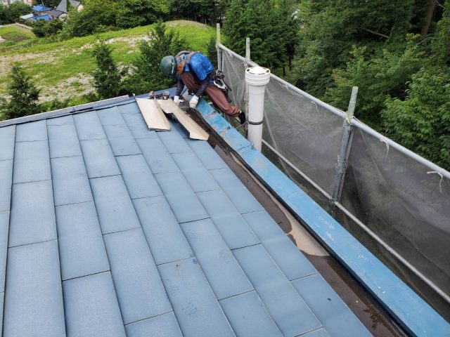 伊那市_屋根塗装工事_笠木4
