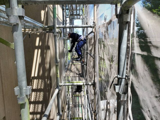 伊那市_屋根塗装工事_外壁洗浄2