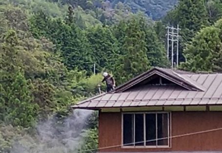 阿南町_屋根塗装_洗浄