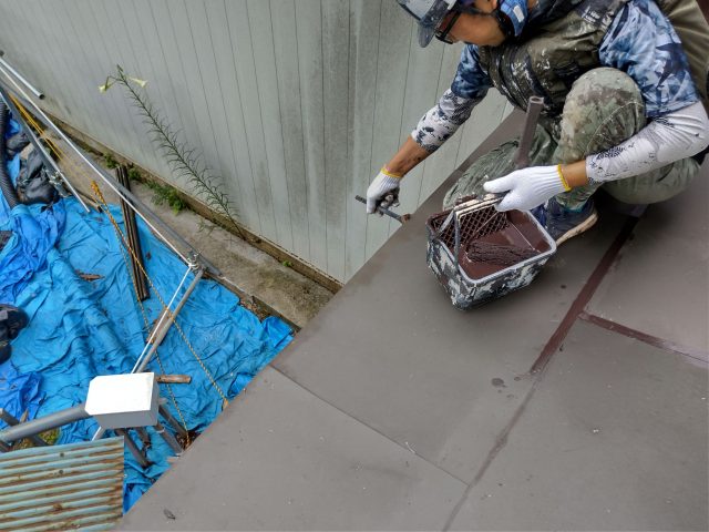 阿南町_屋根塗装_下塗り1